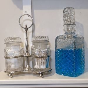 Vintage crystal jars & decanter